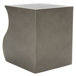 Mazza Concrete Accent Stool - Artistic Modern Design for Patio or Garden, No Assembly Required