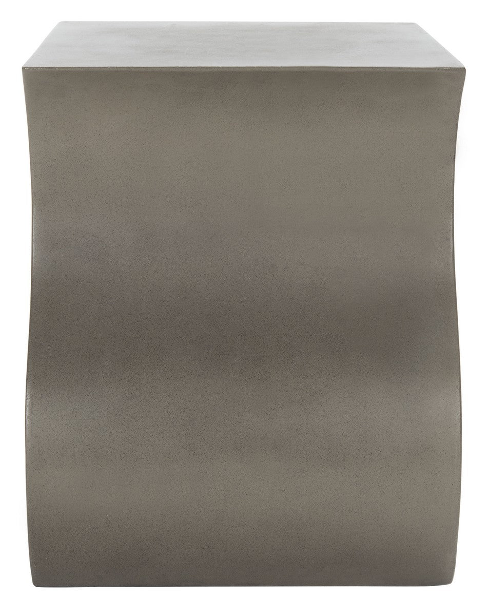 Mazza Concrete Accent Stool - Artistic Modern Design for Patio or Garden, No Assembly Required