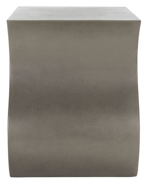 Mazza Concrete Accent Stool - Artistic Modern Design for Patio or Garden, No Assembly Required