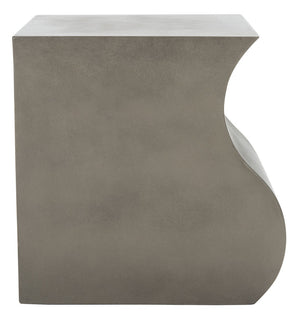 Mazza Concrete Accent Stool - Artistic Modern Design for Patio or Garden, No Assembly Required