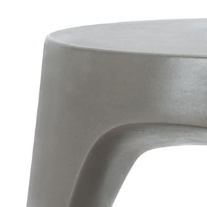 Vikki Concrete Accent Stool - Modern Must-Have for Chic Outdoor Spaces and Zen Gardens