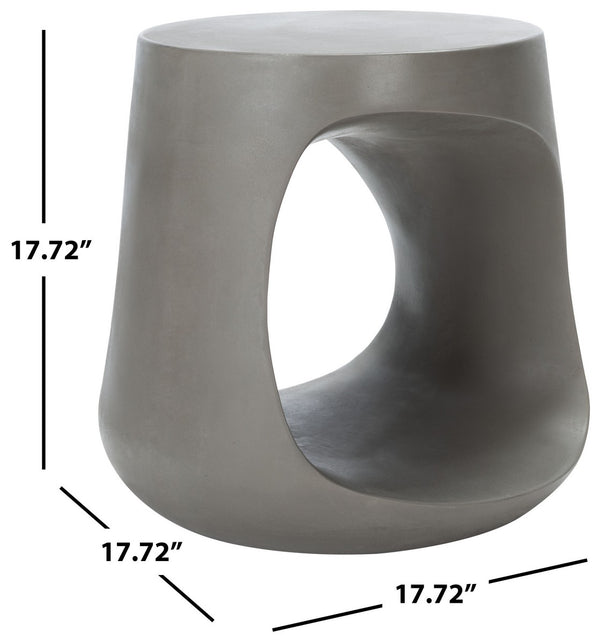 Vikki Concrete Accent Stool - Modern Must-Have for Chic Outdoor Spaces and Zen Gardens