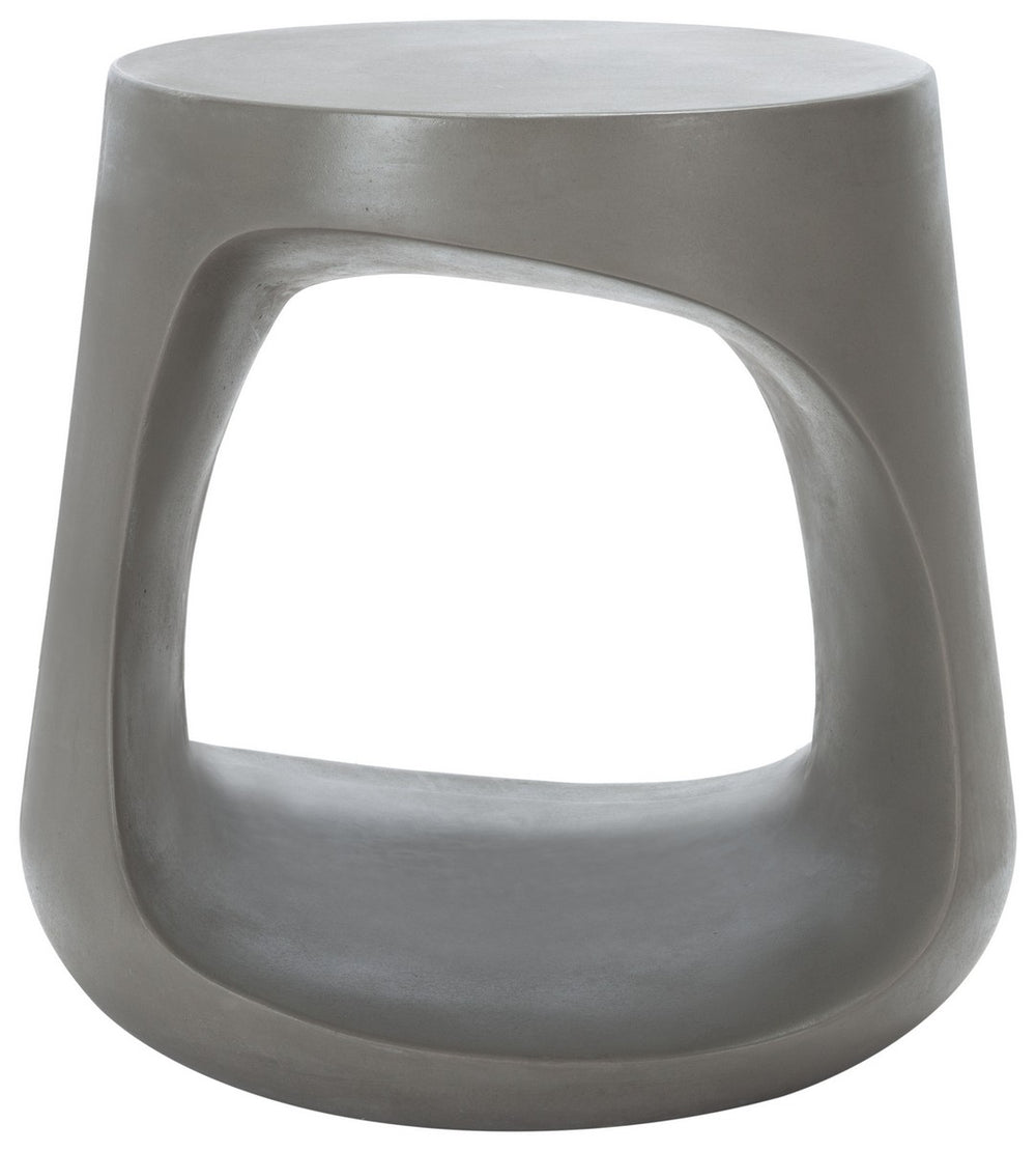 Vikki Concrete Accent Stool - Modern Must-Have for Chic Outdoor Spaces and Zen Gardens