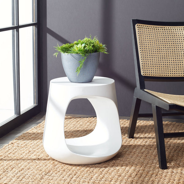 Vikki Concrete Accent Stool - Modern Must-Have for Chic Outdoor Spaces and Zen Gardens