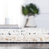 Venus Shag 600 Venus Shag 603 Shag Power Loomed 100 % Polypropylene Pile Rug Ivory / Dark Grey