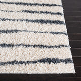 Venus Shag 600 Venus Shag 603 Shag Power Loomed 100 % Polypropylene Pile Rug Ivory / Dark Grey