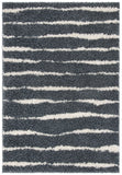 Venus Shag 600 Venus Shag 603 Shag Power Loomed 100 % Polypropylene Pile Rug Dark Grey / Ivory