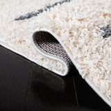 Venus Shag 600 Venus Shag 604 Shag Power Loomed 100 % Polypropylene Pile Rug Ivory / Dark Grey