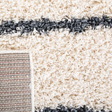 Venus Shag 600 Venus Shag 604 Shag Power Loomed 100 % Polypropylene Pile Rug Ivory / Dark Grey