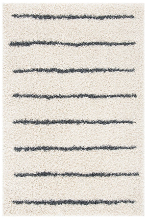 Venus Shag 600 Venus Shag 604 Shag Power Loomed 60% Polypropylene 35% Recycled Polyester 5% Latex Rug Ivory / Dark Grey
