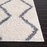 Venus Shag 600 Venus Shag 680 Shag Power Loomed 100 % Polypropylene Pile Rug Ivory / Grey