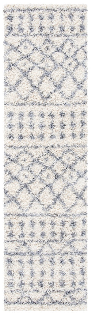 Venus Shag 600 Venus Shag 684 Shag Power Loomed 100 % Polypropylene Pile Rug Ivory / Grey