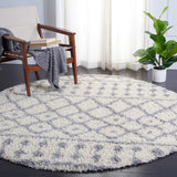 Venus Shag 600 Venus Shag 684 Shag Power Loomed 100 % Polypropylene Pile Rug Ivory / Grey