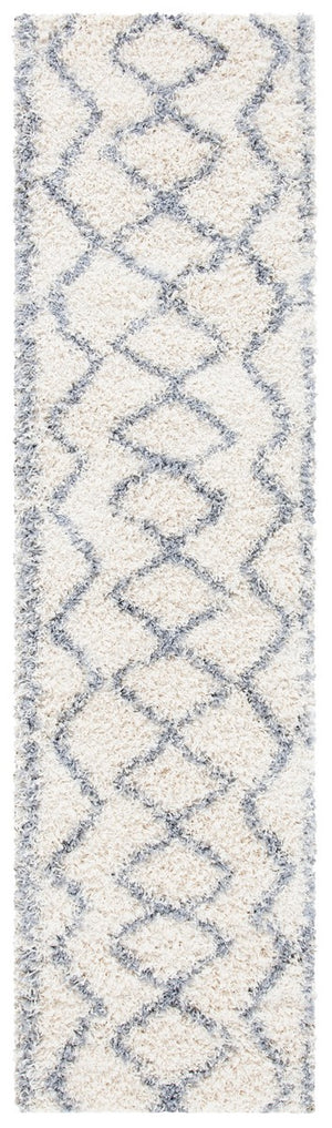 Venus Shag 600 Venus Shag 685 Shag Power Loomed 100 % Polypropylene Pile Rug Ivory / Grey