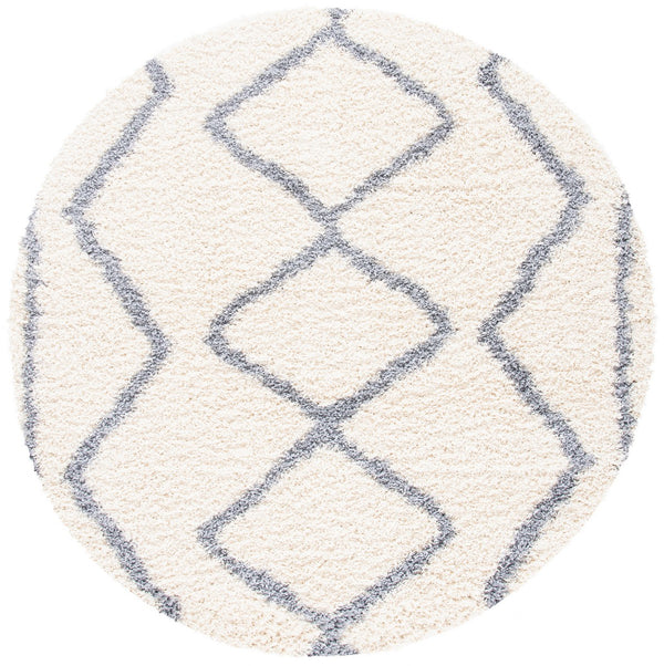 Venus Shag 600 Venus Shag 685 Shag Power Loomed 100 % Polypropylene Pile Rug Ivory / Grey