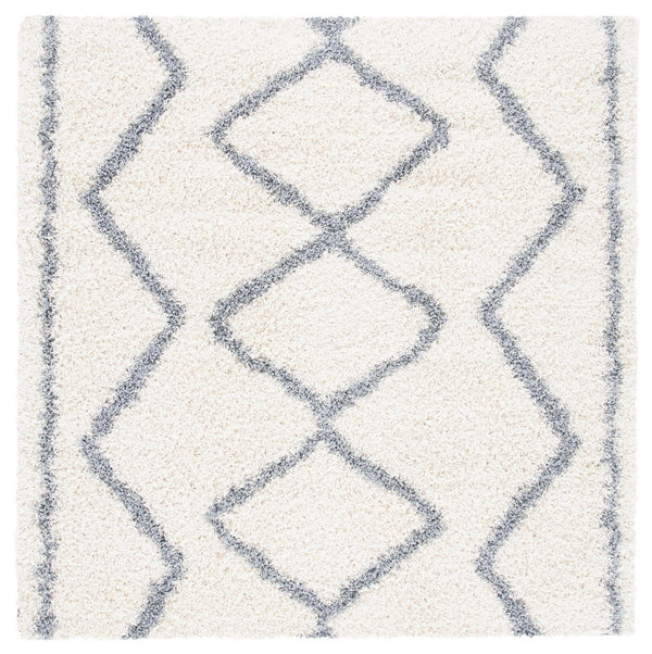 Venus Shag 600 Venus Shag 685 Shag Power Loomed 100 % Polypropylene Pile Rug Ivory / Grey