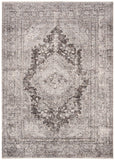 Vintage Oushak 234 Power Loomed Polyester Pile Traditional Rug