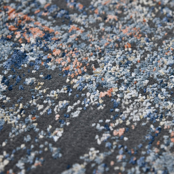 AMER Rugs Vermont VRM-2 Power-Loomed Bordered Transitional Area Rug Gray/Orange 9'10" x 13'1"