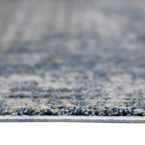 AMER Rugs Vermont VRM-2 Power-Loomed Bordered Transitional Area Rug Gray/Orange 9'10" x 13'1"