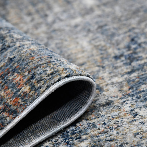 AMER Rugs Vermont VRM-2 Power-Loomed Bordered Transitional Area Rug Gray/Orange 9'10" x 13'1"