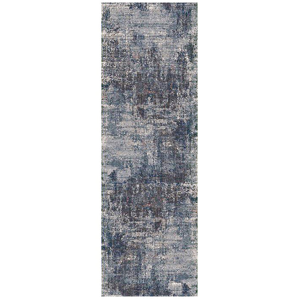 AMER Rugs Vermont VRM-2 Power-Loomed Bordered Transitional Area Rug Gray/Orange 2'7" x 8'