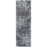 AMER Rugs Vermont VRM-2 Power-Loomed Bordered Transitional Area Rug Gray/Orange 2'7" x 8'