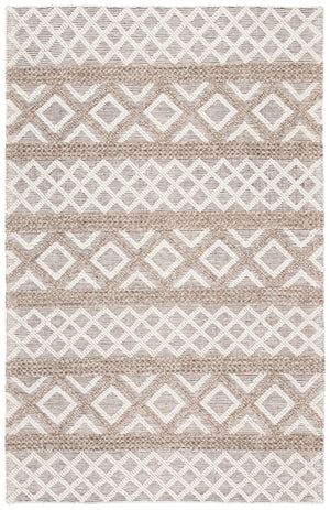 Vermont 211 Hand Woven 60% Wool, 40% Cottton 0 Rug Ivory / Grey 60% Wool, 40% Cottton VRM211F-5