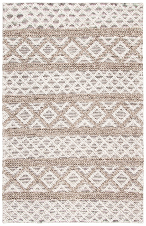 Vermont 211 Hand Woven 60% Wool, 40% Cottton 0 Rug Ivory / Grey 60% Wool, 40% Cottton VRM211F-5