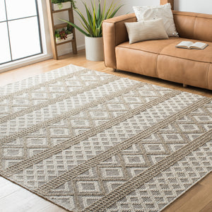 Vermont 211 Hand Woven 60% Wool, 40% Cottton 0 Rug Ivory / Grey 60% Wool, 40% Cottton VRM211F-8