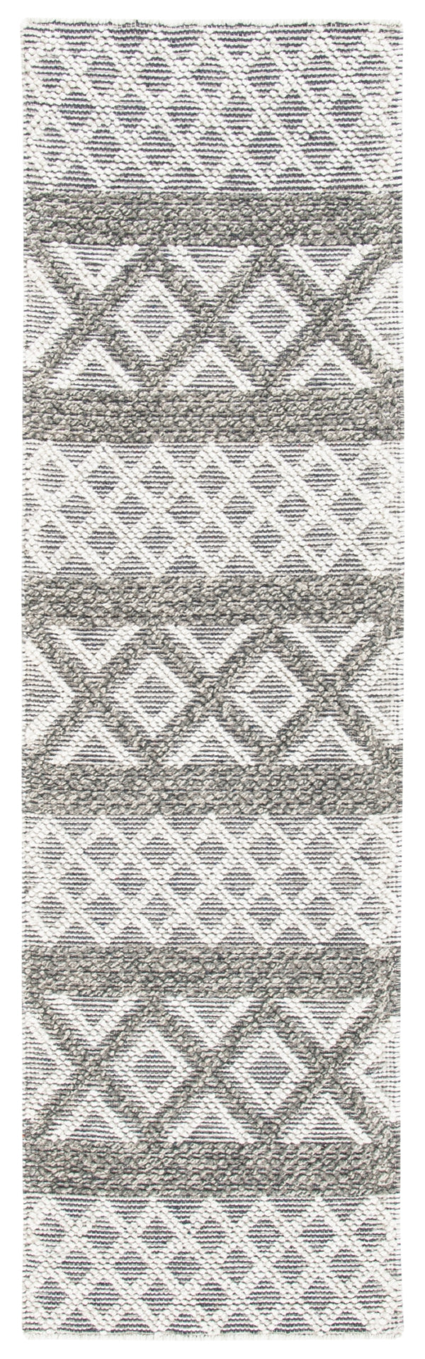 Vermont 211 Hand Woven 60% Wool, 40% Cottton 0 Rug Ivory / Dark Grey 60% Wool, 40% Cottton VRM211H-28