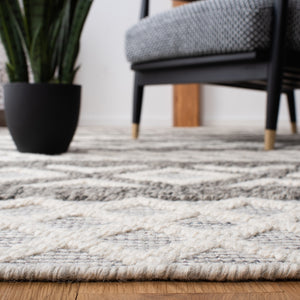 Vermont 211 Hand Woven 60% Wool, 40% Cottton 0 Rug Ivory / Dark Grey 60% Wool, 40% Cottton VRM211H-5