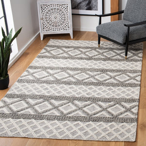 Vermont 211 Hand Woven 60% Wool, 40% Cottton 0 Rug Ivory / Dark Grey 60% Wool, 40% Cottton VRM211H-5