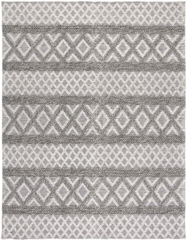 Vermont 211 Hand Woven 60% Wool, 40% Cottton 0 Rug Ivory / Dark Grey 60% Wool, 40% Cottton VRM211H-8