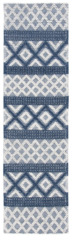 Vermont 211 Hand Woven 60% Wool, 40% Cottton 0 Rug Ivory / Blue 60% Wool, 40% Cottton VRM211N-28