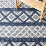 Vermont 211 Hand Woven 60% Wool, 40% Cottton 0 Rug Ivory / Blue 60% Wool, 40% Cottton VRM211N-5