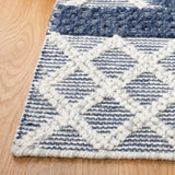 Vermont 211 Hand Woven 60% Wool, 40% Cottton 0 Rug Ivory / Blue 60% Wool, 40% Cottton VRM211N-5