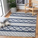 Vermont 211 Hand Woven 60% Wool, 40% Cottton 0 Rug Ivory / Blue 60% Wool, 40% Cottton VRM211N-5