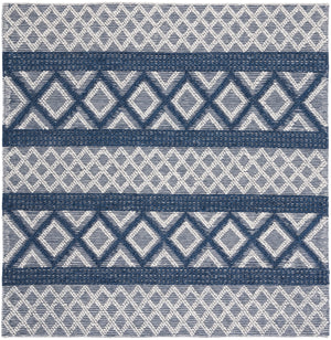 Vermont 211 Hand Woven 60% Wool, 40% Cottton 0 Rug Ivory / Blue 60% Wool, 40% Cottton VRM211N-6SQ