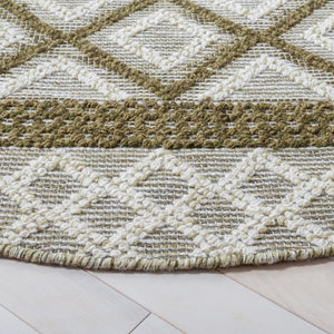 Vermont 211 Hand Woven 60% Wool, 40% Cottton 0 Rug Ivory / Dark Green 60% Wool, 40% Cottton VRM211Y-6R