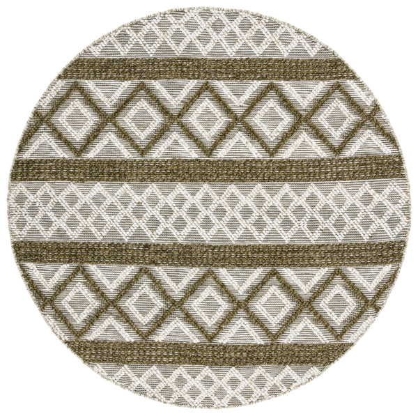 Vermont 211 Hand Woven 60% Wool, 40% Cottton 0 Rug Ivory / Dark Green 60% Wool, 40% Cottton VRM211Y-6R