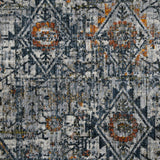 AMER Rugs Vermont VRM-3 Power-Loomed Bordered Transitional Area Rug Gray/Ivory 9'10" x 13'1"