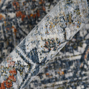 AMER Rugs Vermont VRM-3 Power-Loomed Bordered Transitional Area Rug Gray/Ivory 9'10" x 13'1"