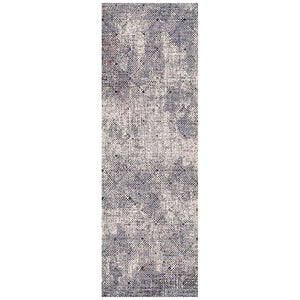 AMER Rugs Vermont VRM-4 Power-Loomed Abstract Modern & Contemporary Area Rug Gray 2'7" x 8'