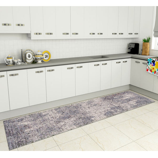 AMER Rugs Vermont VRM-4 Power-Loomed Abstract Modern & Contemporary Area Rug Gray 2'7" x 8'