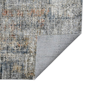AMER Rugs Vermont VRM-5 Power-Loomed Abstract Modern & Contemporary Area Rug Gray/Orange 9'10" x 13'1"