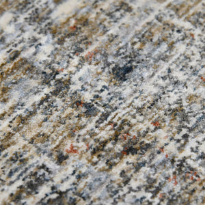 AMER Rugs Vermont VRM-5 Power-Loomed Abstract Modern & Contemporary Area Rug Gray/Orange 9'10" x 13'1"