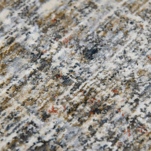 AMER Rugs Vermont VRM-5 Power-Loomed Abstract Modern & Contemporary Area Rug Gray/Orange 9'10" x 13'1"