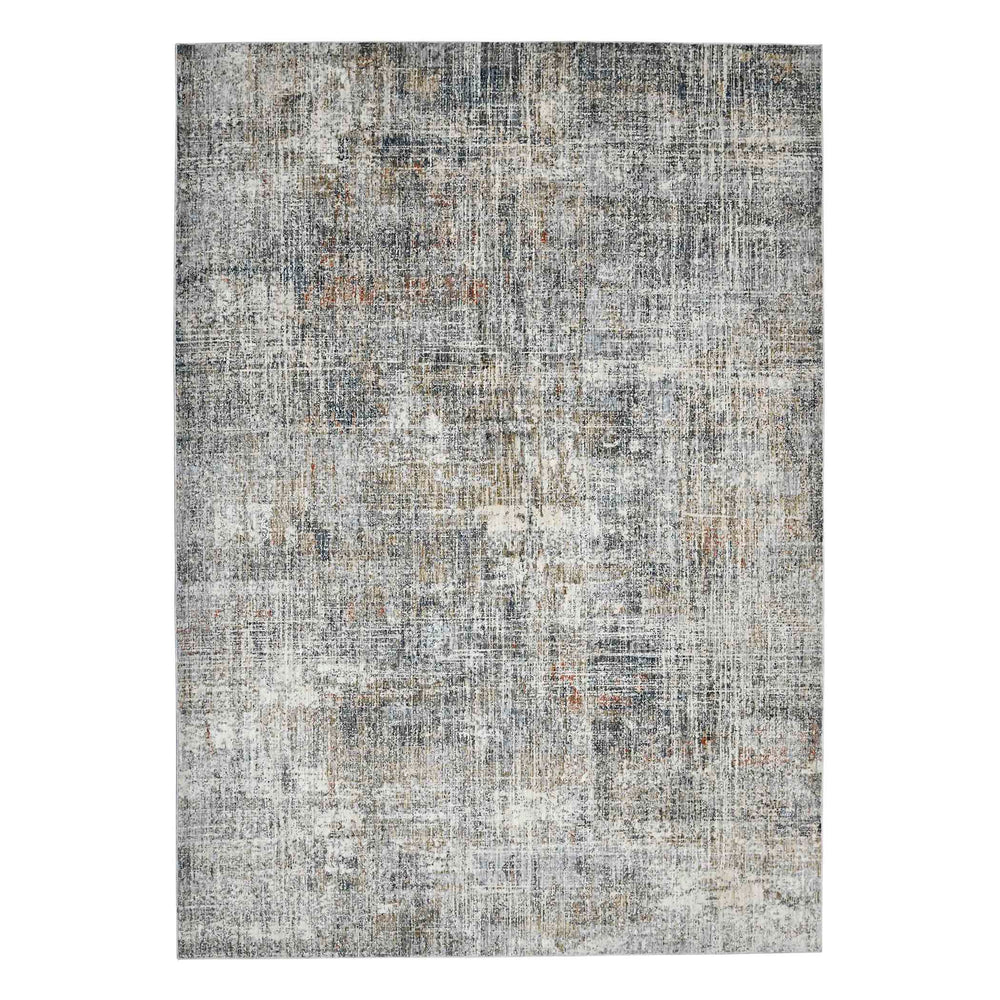 AMER Rugs Vermont VRM-5 Power-Loomed Abstract Modern & Contemporary Area Rug Gray/Orange 9'10" x 13'1"