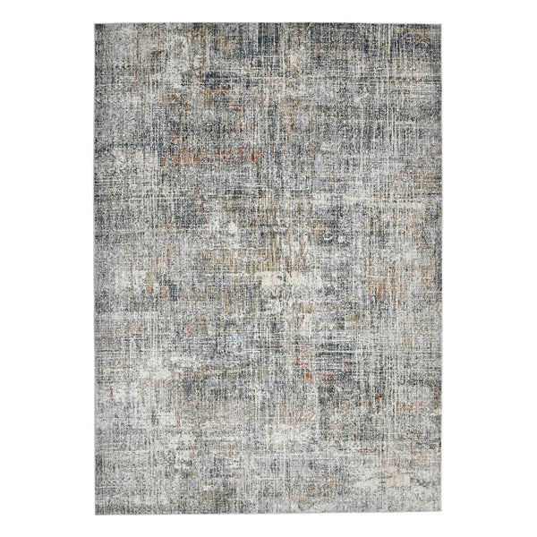 AMER Rugs Vermont VRM-5 Power-Loomed Abstract Modern & Contemporary Area Rug Gray/Orange 9'10" x 13'1"