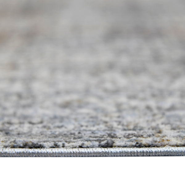 AMER Rugs Vermont VRM-5 Power-Loomed Abstract Modern & Contemporary Area Rug Gray/Orange 9'10" x 13'1"